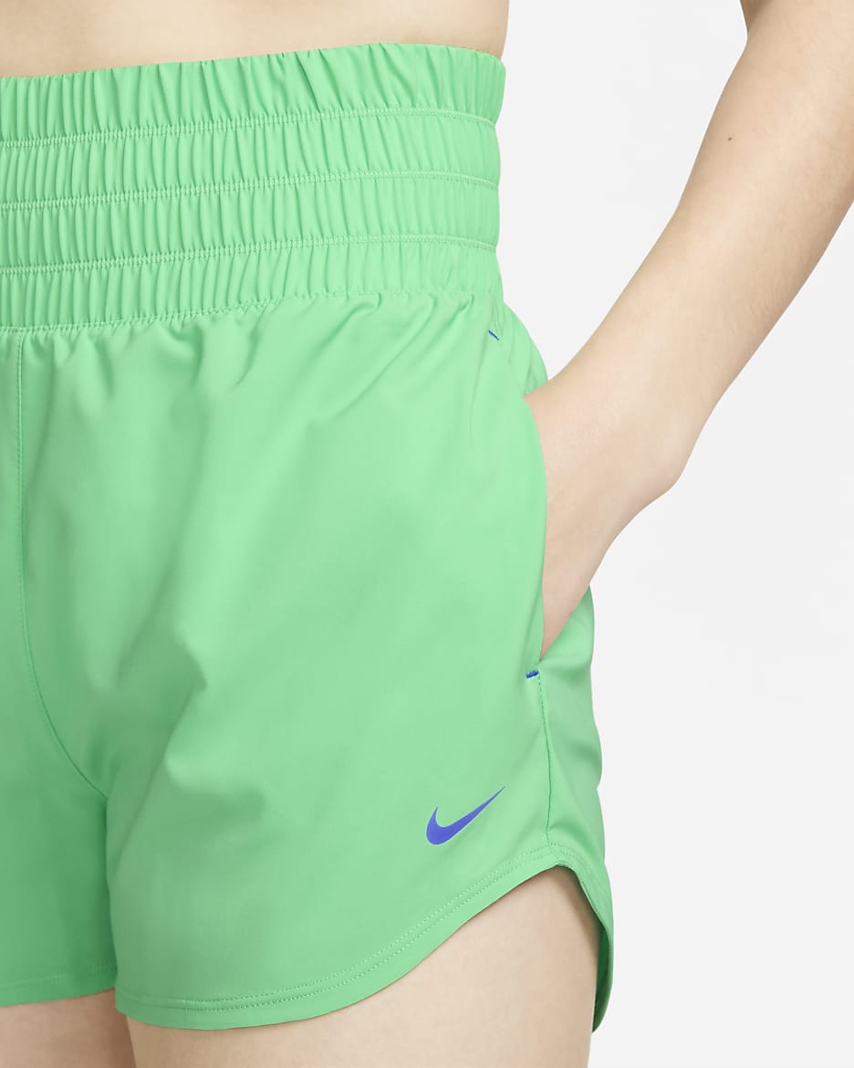 Nike cream high waist running shorts hot sale